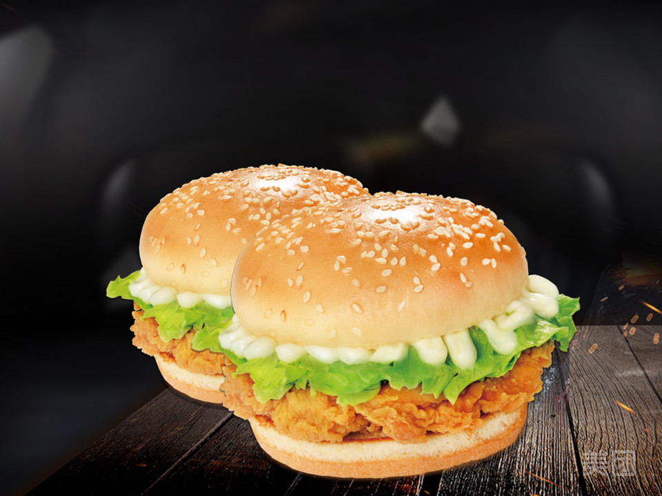 香辣鸡腿堡图片