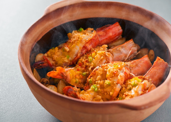 砂锅焗大虾图片