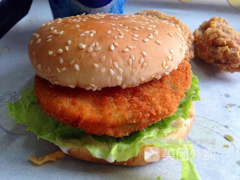 田园蔬菜堡图片