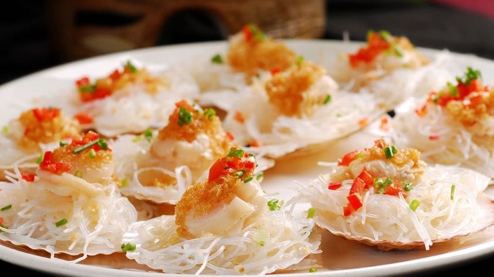 蒜蓉粉丝蒸元贝图片