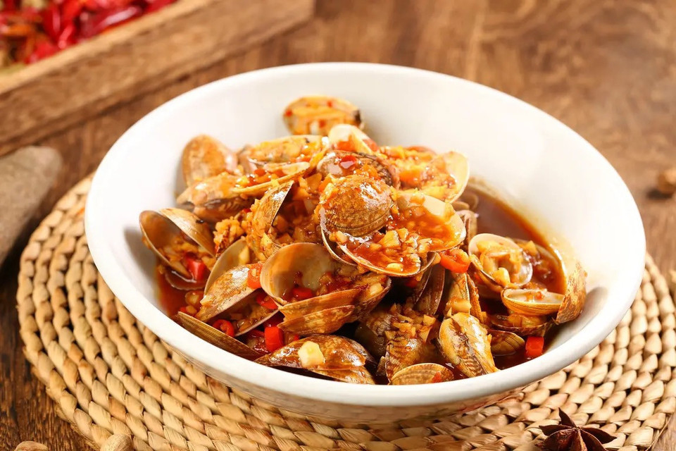 口味蒜蓉花甲图片