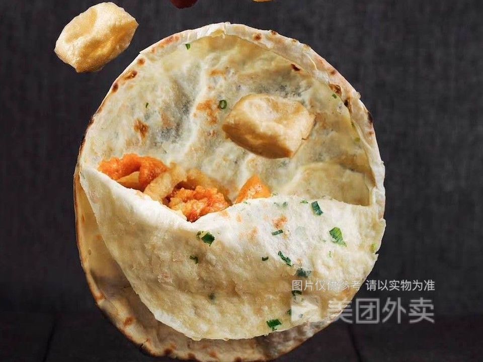 臭豆腐夹烧饼图片