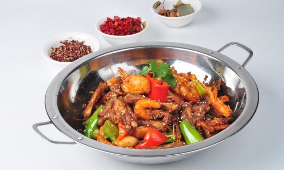 鸭恋虾干锅图片