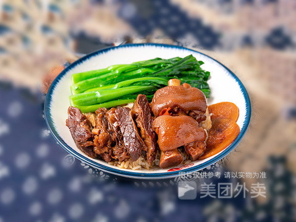 猪脚烧鸭双拼饭图片