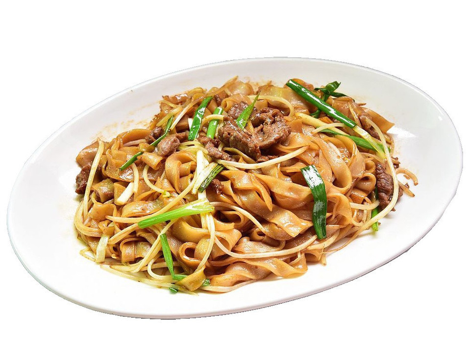 干炒牛肉河粉图片