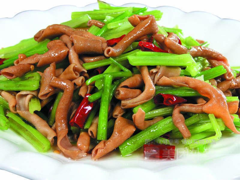 萝卜干炒鸭肠图片