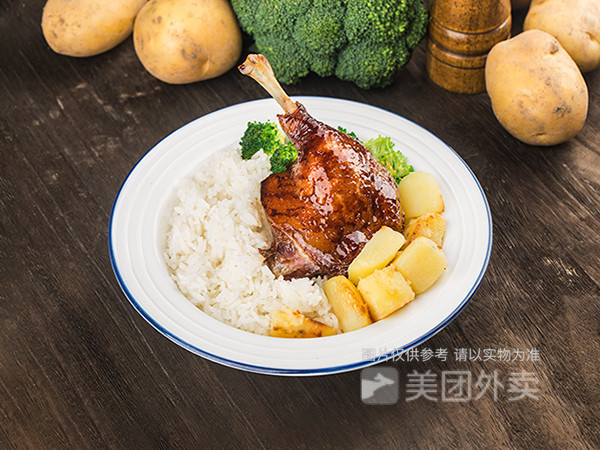 豉油鸡腿饭图片