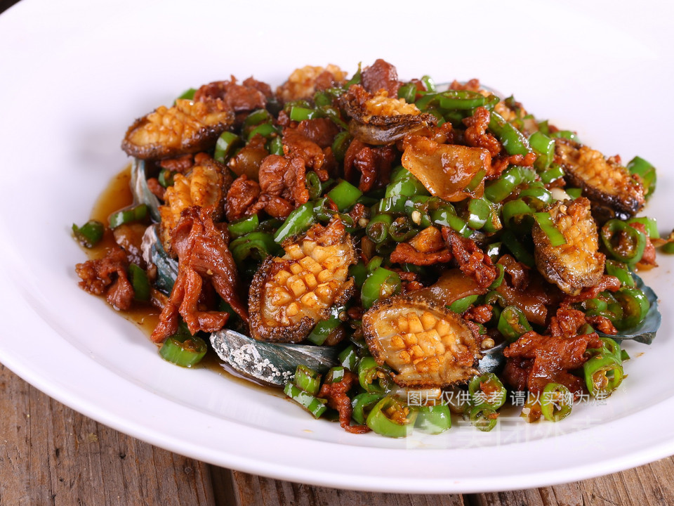青椒炒鲍鱼图片