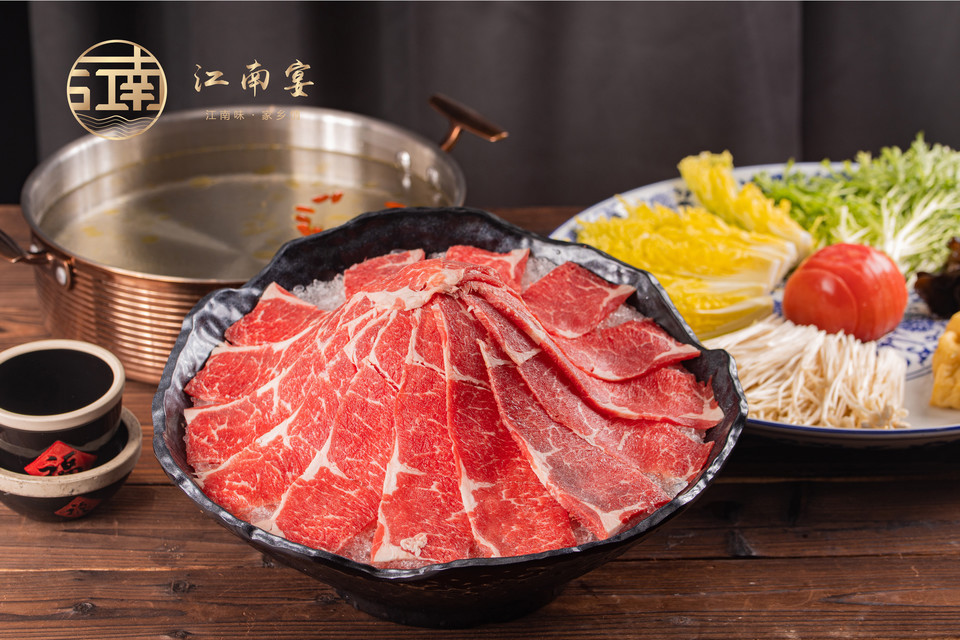 雪花牛肉打边炉图片