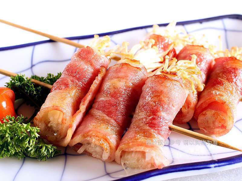 五花肉卷金针菇图片
