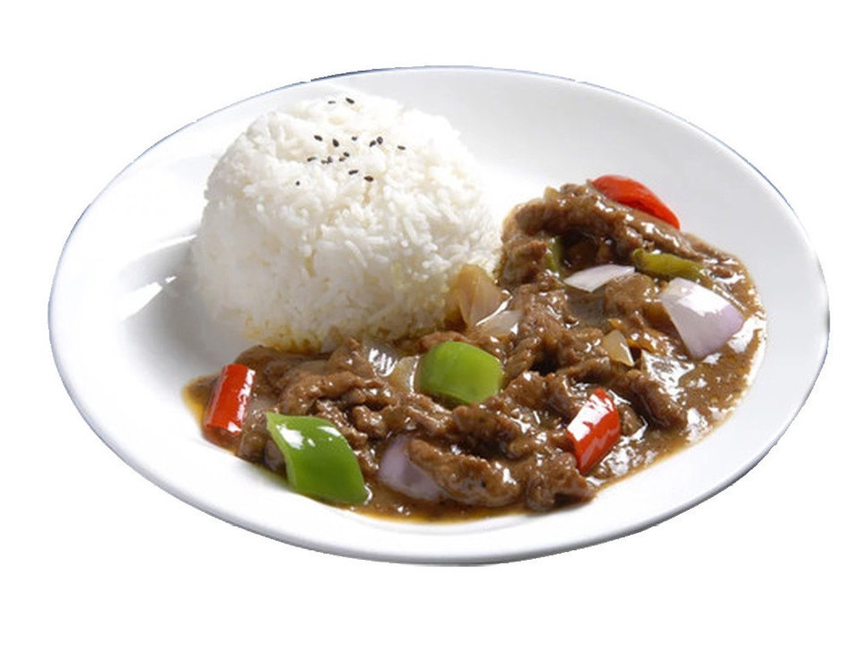 黑椒牛肉盖饭图片