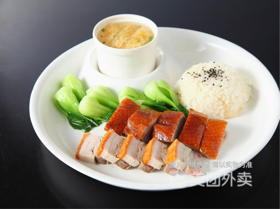 烧鹅烧肉双拼饭图片