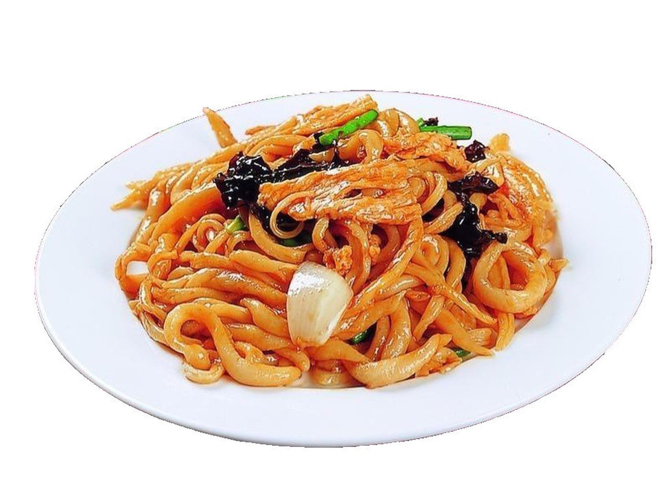 过油肉炒面图片