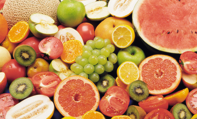 七彩水果蔬菜市场图片