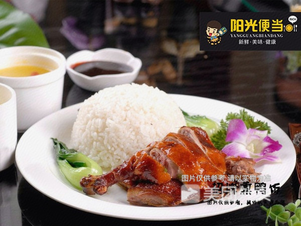 招牌熏鸭饭图片