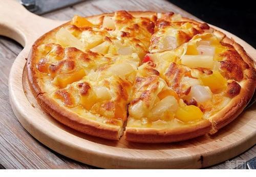 菠萝鸡肉披萨图片