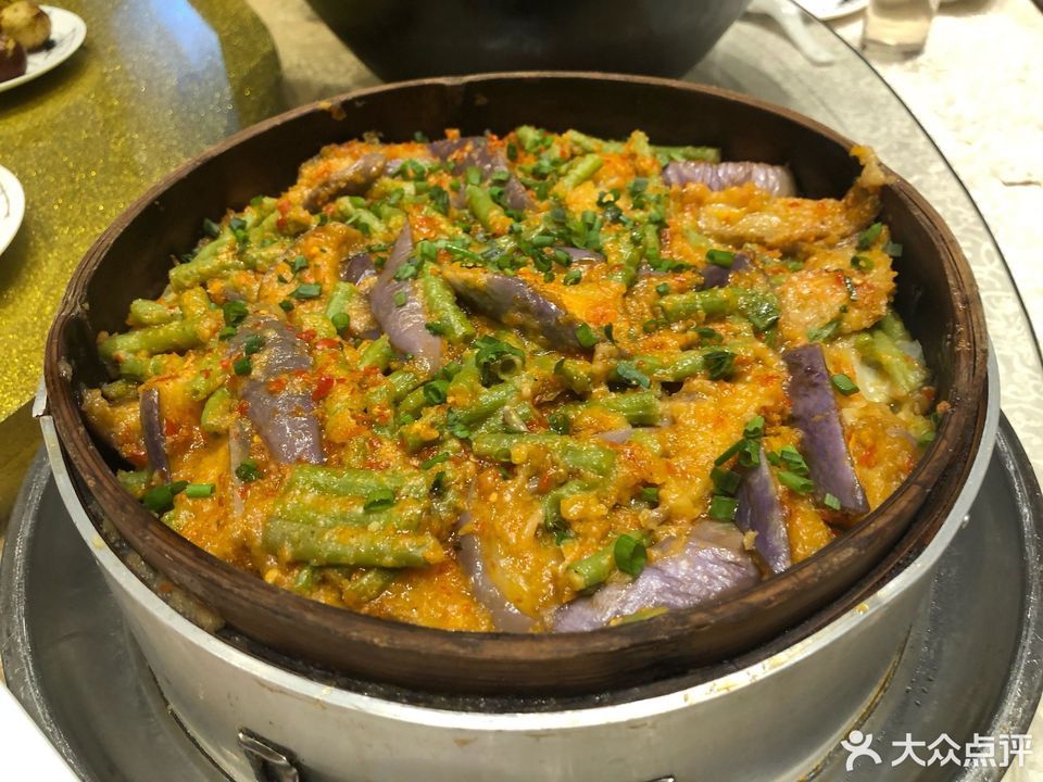 粉蒸茄子豆角图片