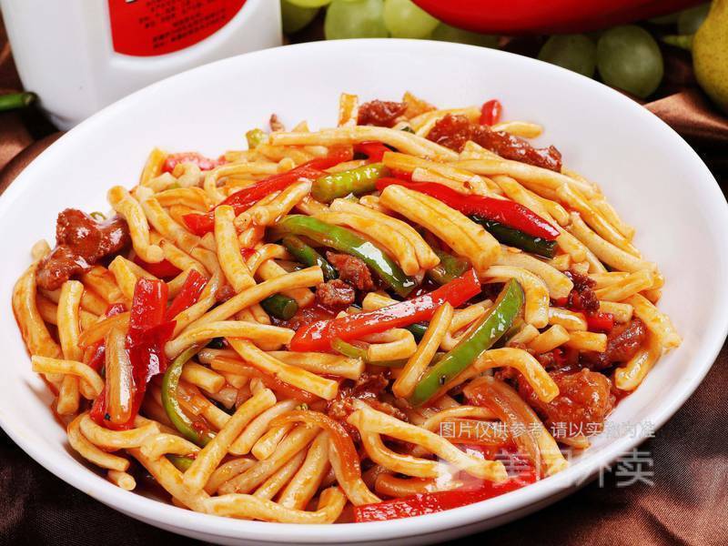 二截子炒面图片