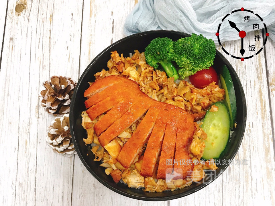 雪花鸡扒饭图片