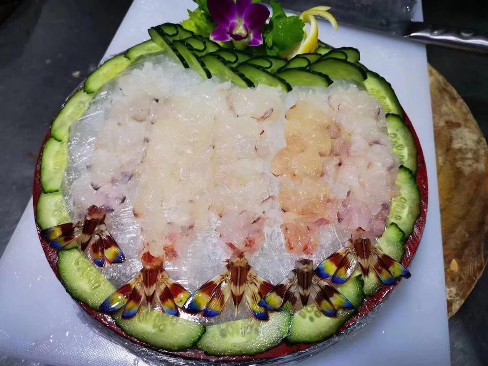 大斑节虾刺身图片