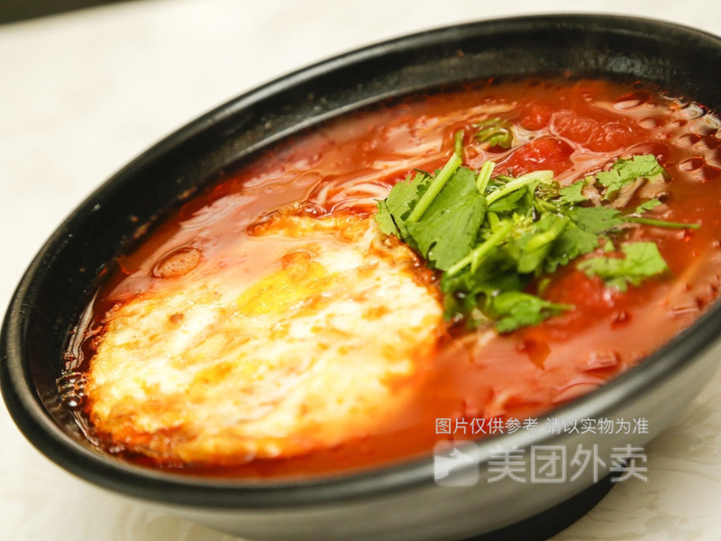 番茄鸡蛋砂锅米线图片