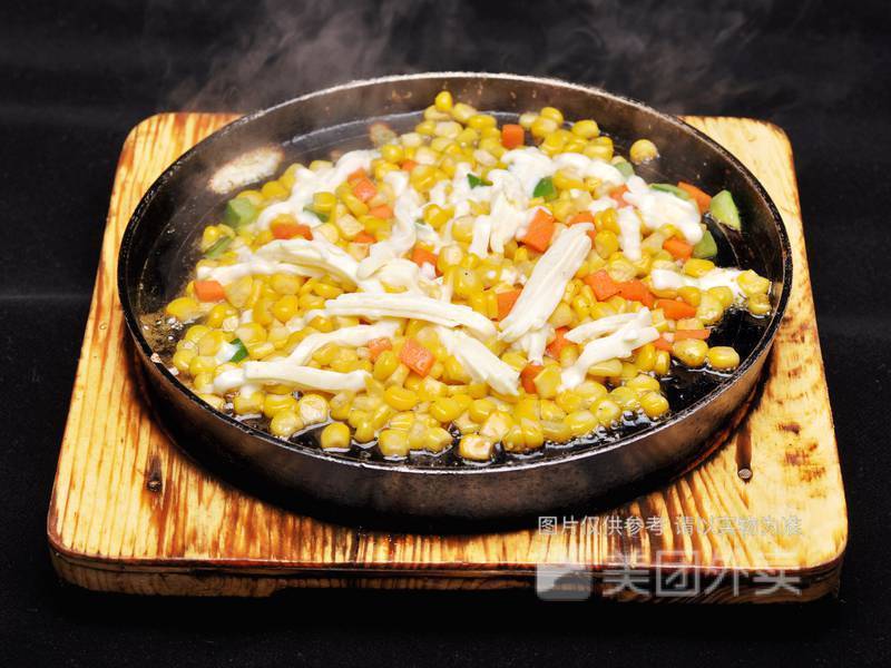 铁板芝士芝士玉米图片