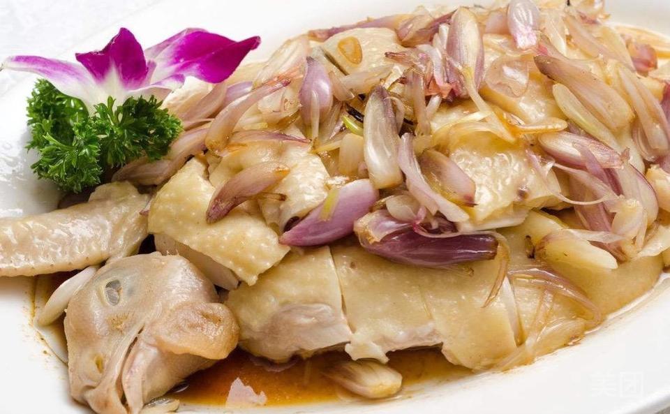 红葱头淋清远鸡图片