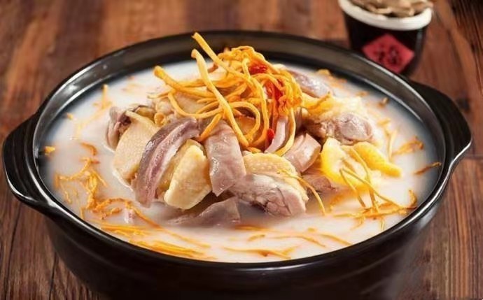 养生虫草花肚鸡图片