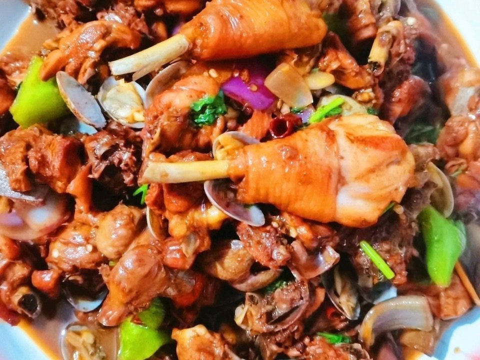 特色炒鸡海鲜家常菜图片