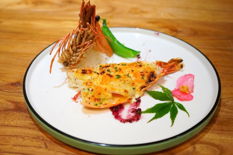 芝士焗超大黑虎虾图片