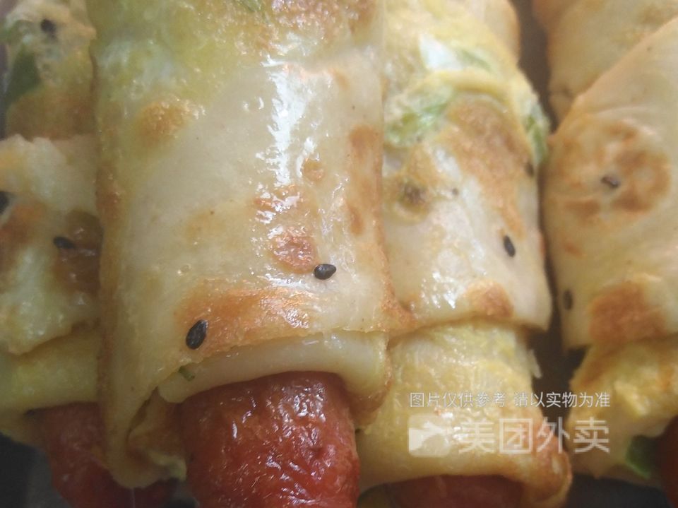 鸡蛋饼火腿肠卷图片
