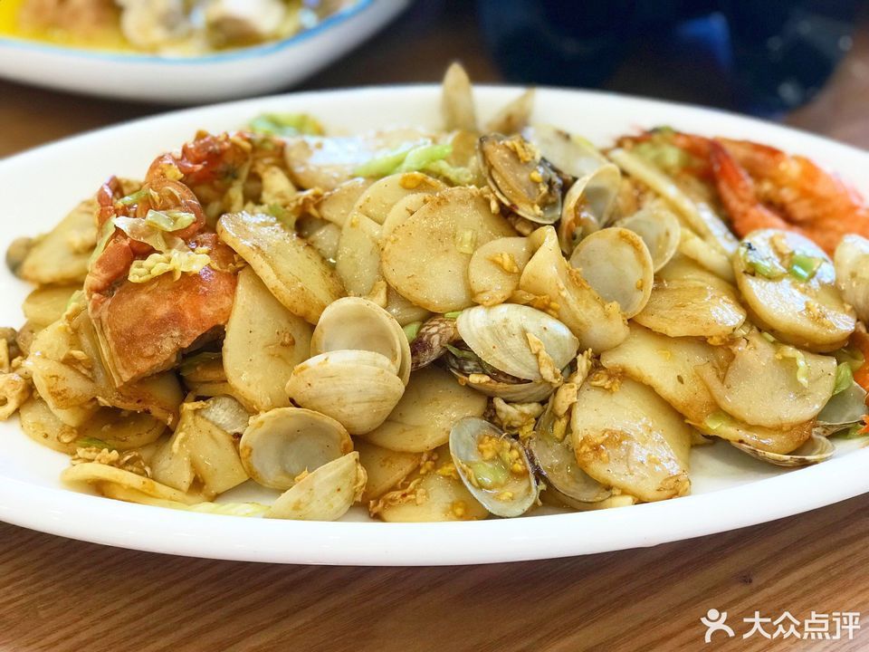 海鲜炒年糕图片