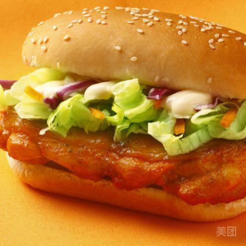 奥尔良培根鸡腿堡图片