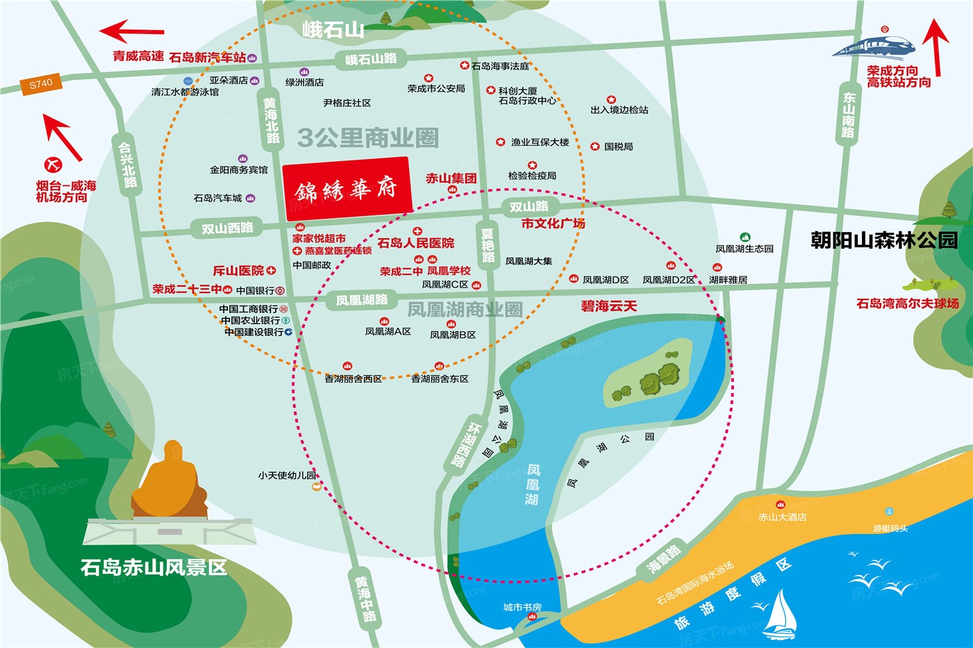 锦绣华府小区地址(位置,怎么去,怎么走,在哪,在哪里,在哪儿:威海市