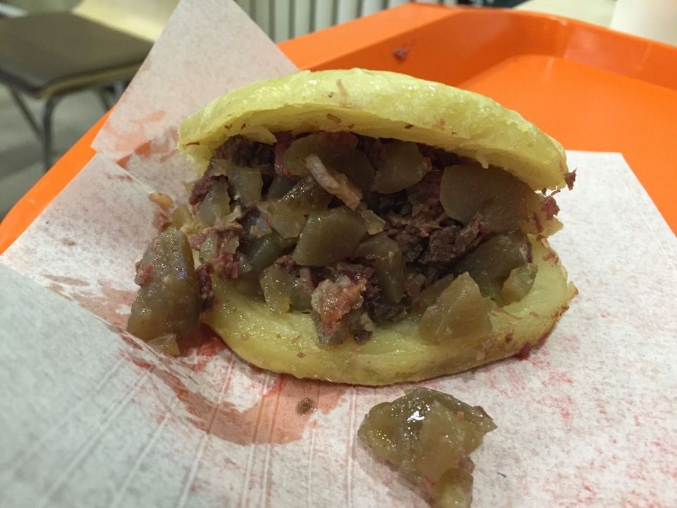 大饼卷焖子图片