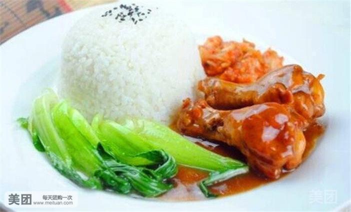奥尔良鸡腿盖饭图片