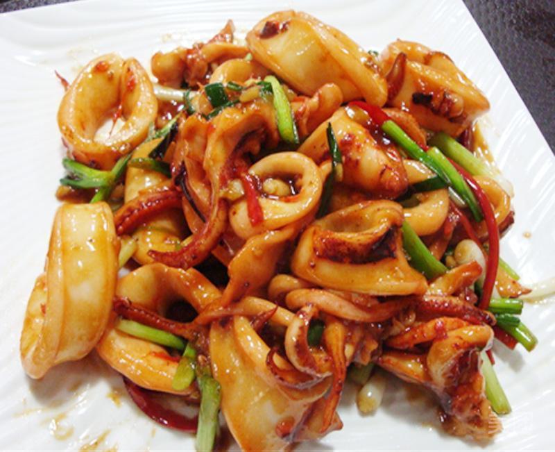 香煎鱿鱼图片