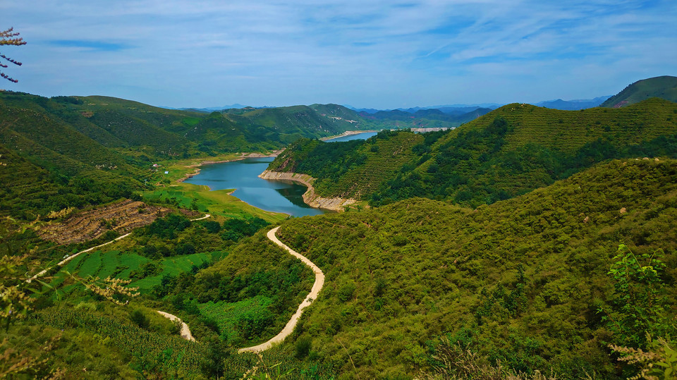 桃林口水库全景图片