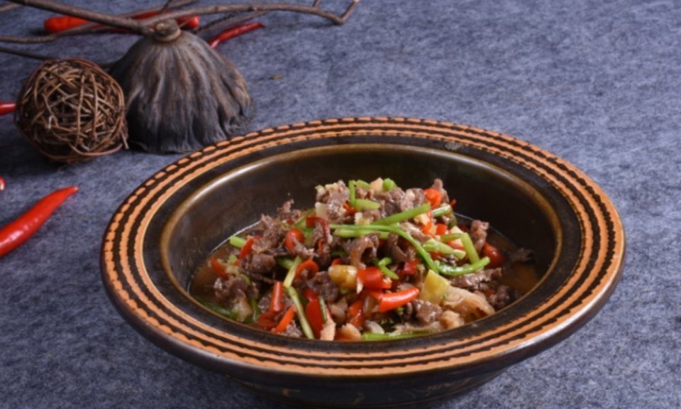 牛百叶炒牛肉图片