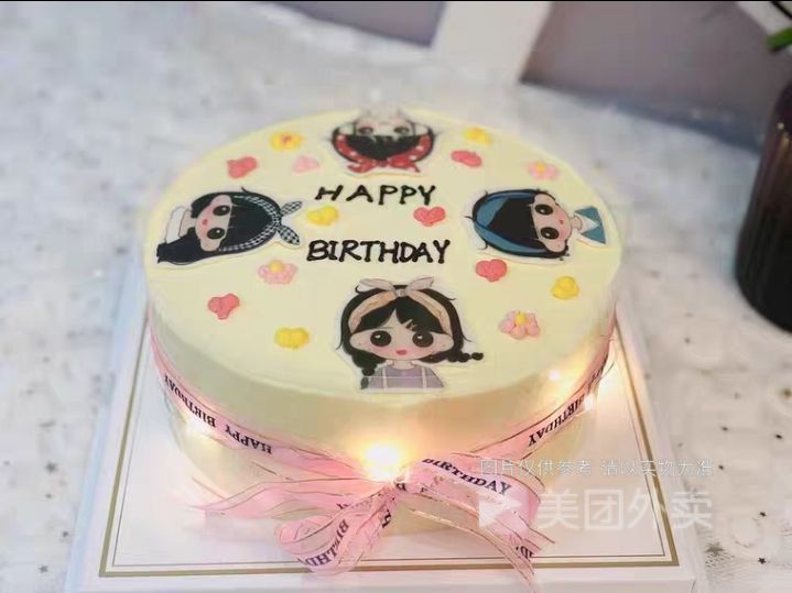 网红闺蜜款巧克力转印生日蛋糕图片