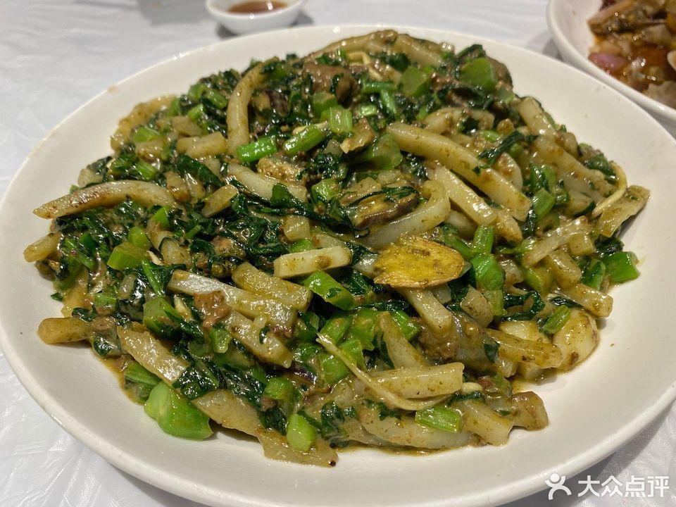 岩蒜炒年糕图片