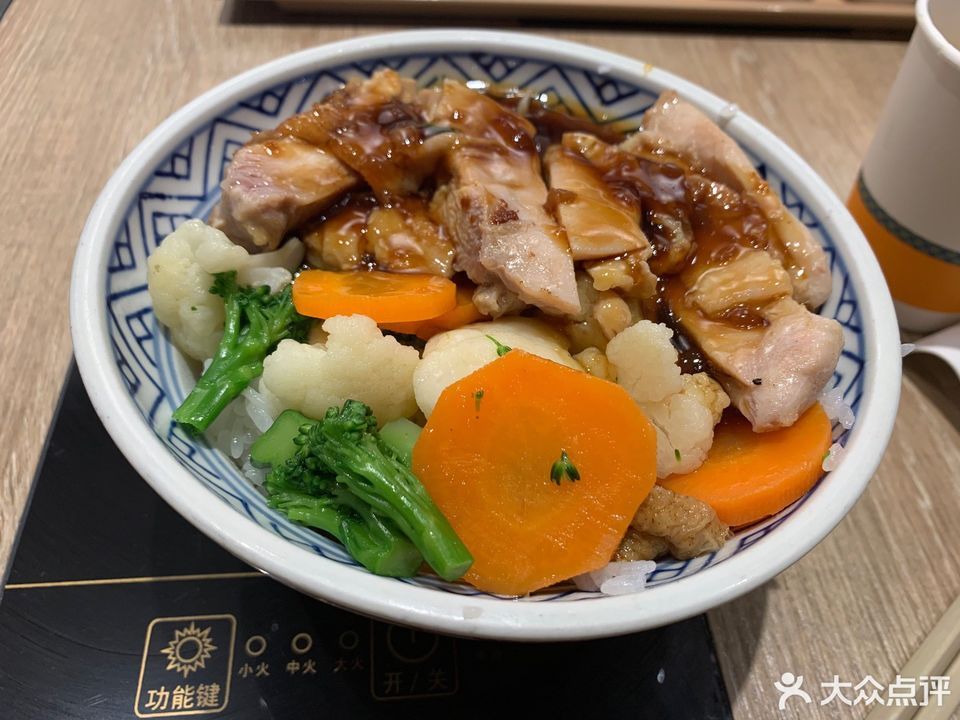 照烧鸡排饭图片