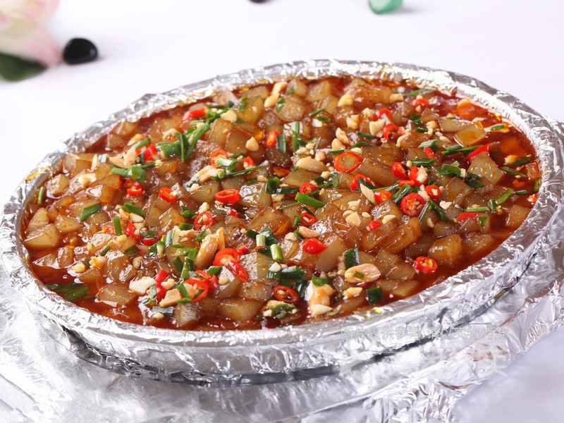 铁板煎凉粉图片