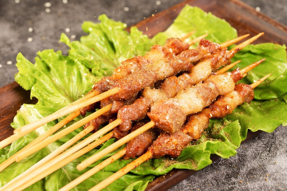 秘制羊肉串图片