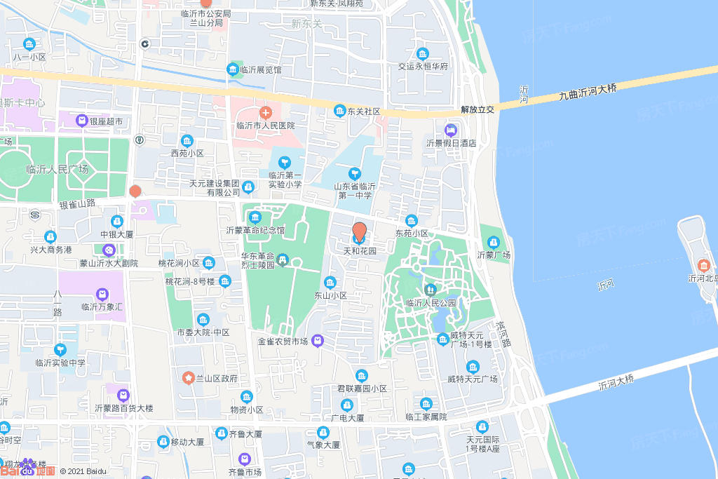 天和花園地址(位置,怎麼去,怎麼走,在哪,在哪裡,在哪兒):臨沂市蘭山區