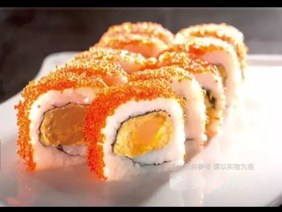 鱼籽蛋黄肉松卷图片