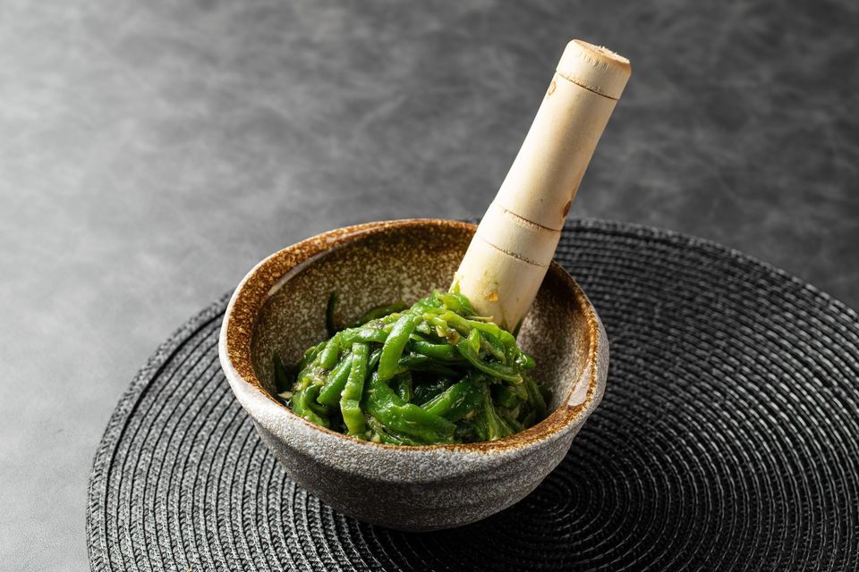 擂椒豆角皮蛋图片