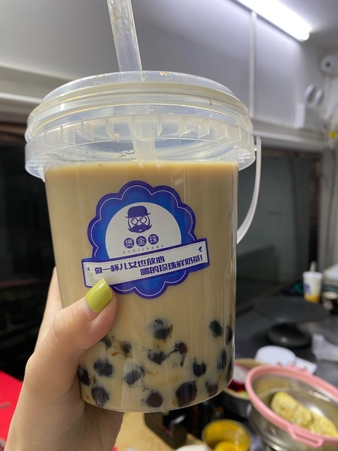 老红糖珍珠牛奶图片