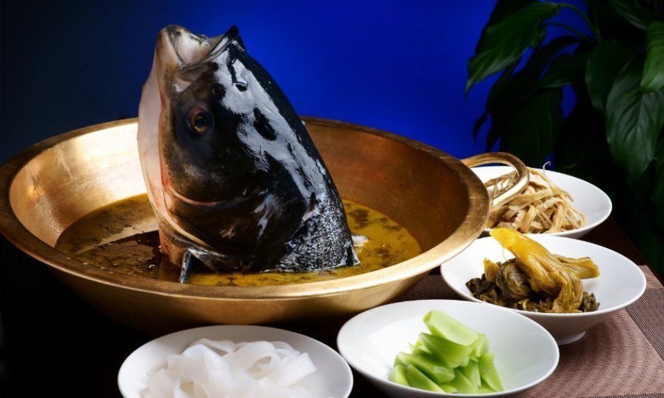 老坛酸菜千岛湖鱼头图片