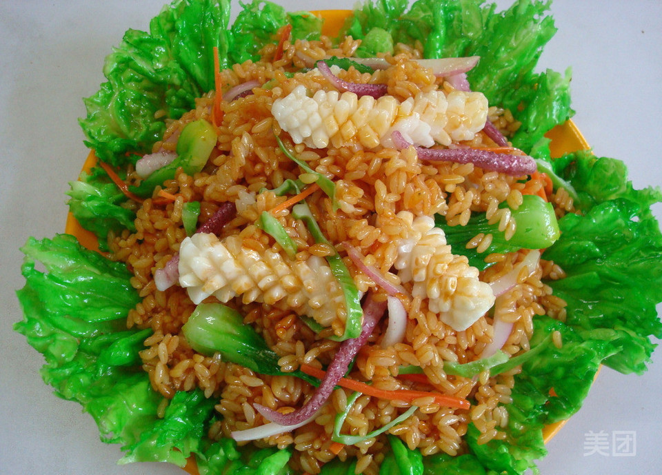 韩式鱿鱼炒饭图片